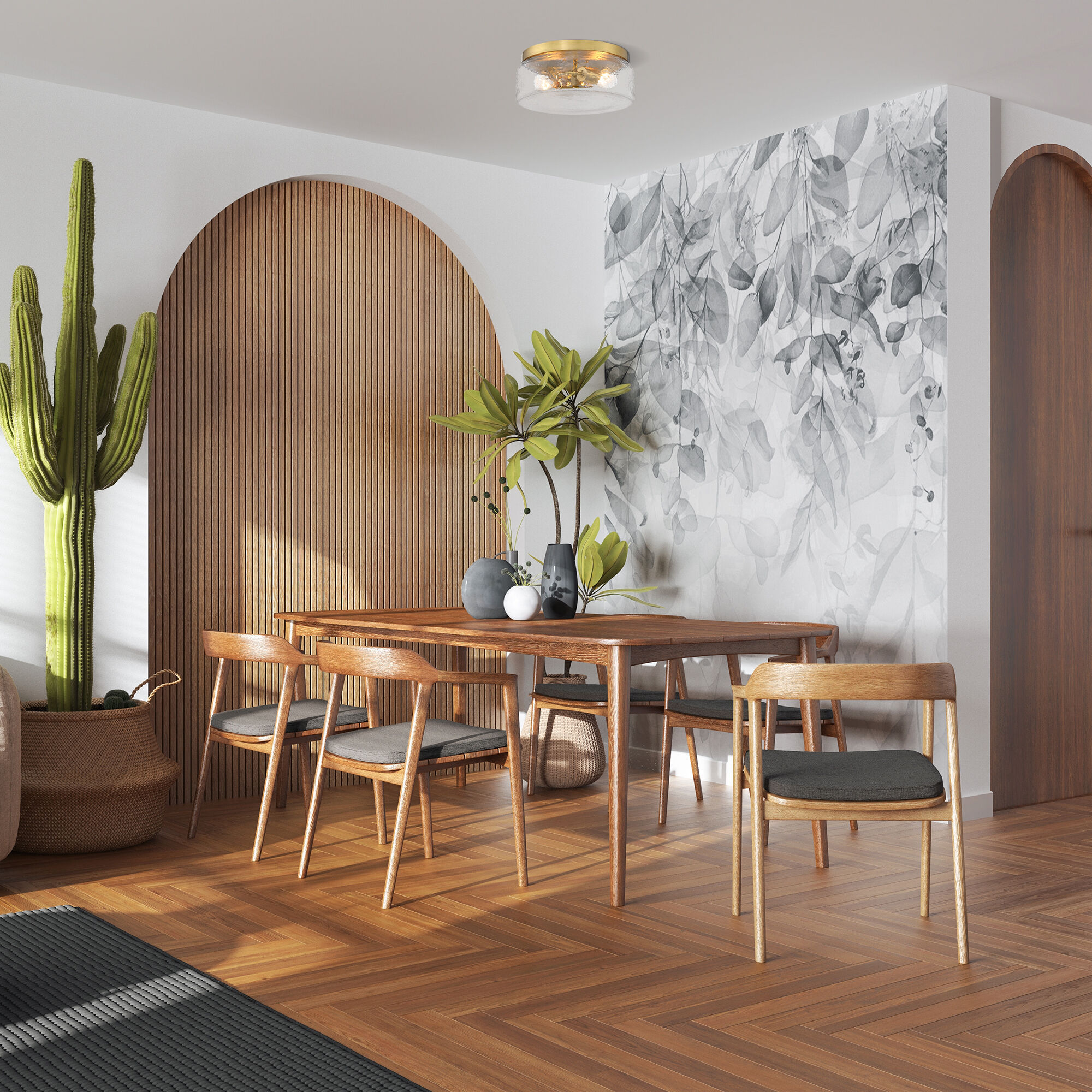 Rose Marie 2 Light 13 inch Brushed Gold Flush Mount Ceiling Light